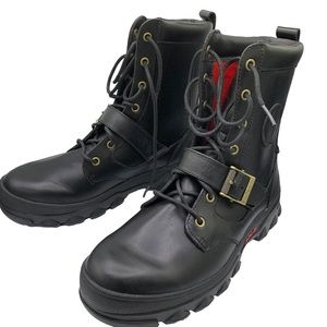 Polo Ralph Lauren Vintage New In Box Hayward Black Smooth Hiking Boots 8.5 D